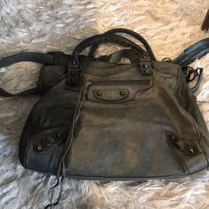 Balenciaga cross body bag in gray